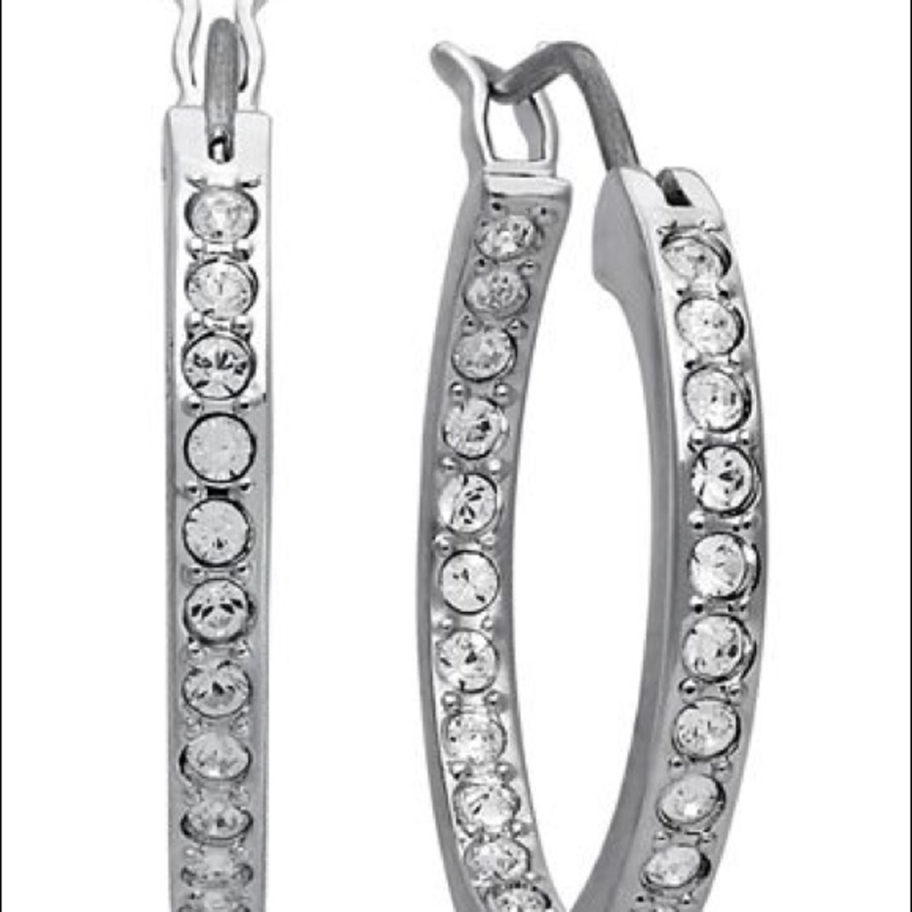 Swarovski Small Crystal Hoop Earrings